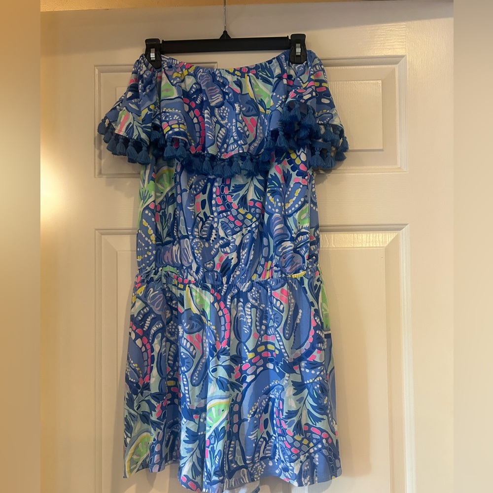 Lilly Pulitzer La Fortuna off-the-shoulder romper